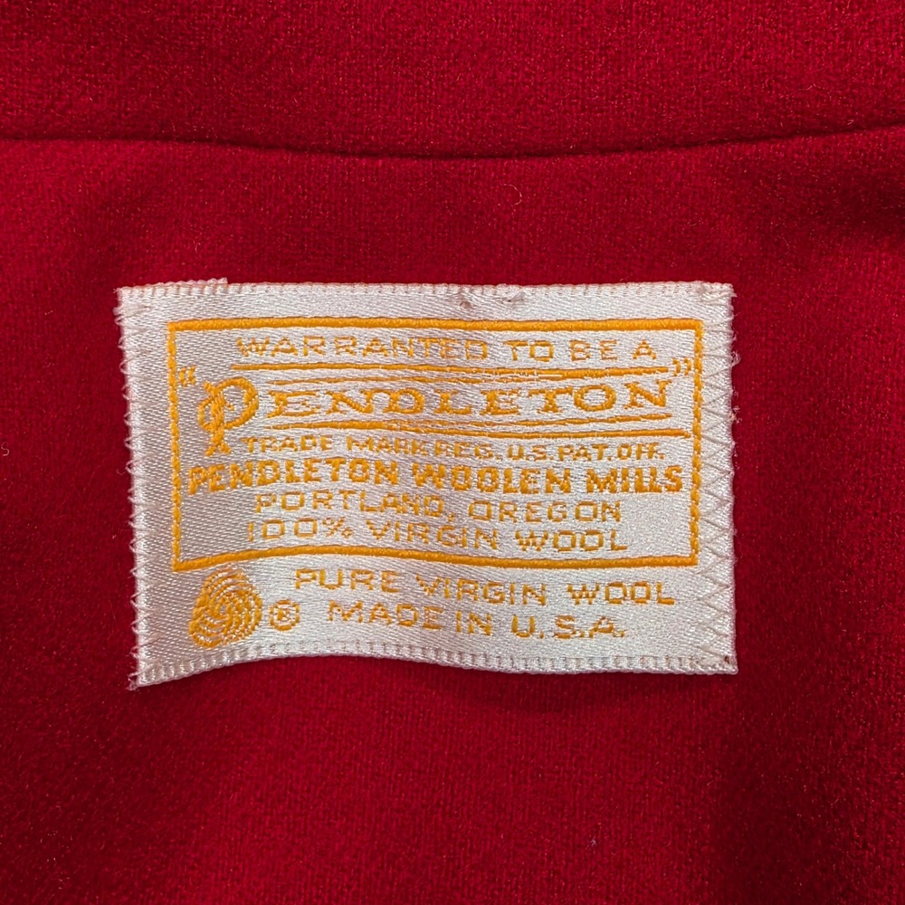 Pendleton Red Virgin Wool Blazer Jacket Size 12 M… - image 6